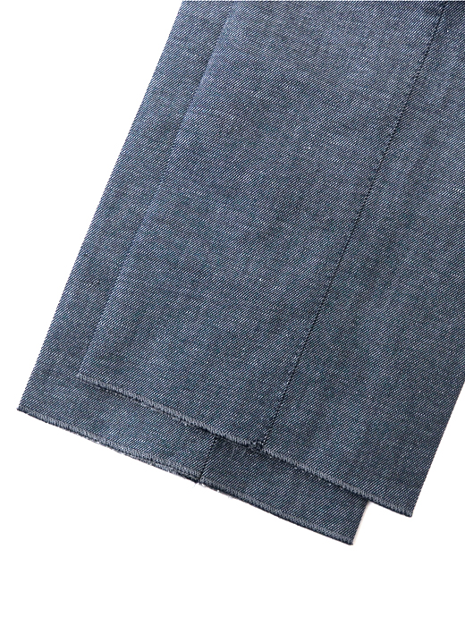 Massimo Corrado/マッシモ・コラード　コットンリネン/ベルトレストラウザーズ　mac520202-インディゴブルー