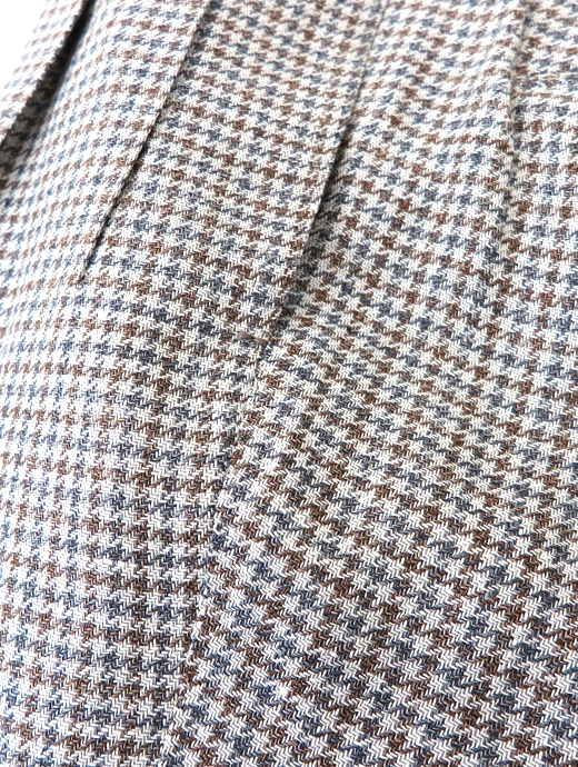 Massimo Corrado/マッシモ・コラード　リネンシルクコットン/ベルトレストラウザーズ　mac520203-グレー×ブラウン