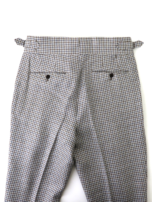 Massimo Corrado/マッシモ・コラード　リネンシルクコットン/ベルトレストラウザーズ　mac520203-グレー×ブラウン