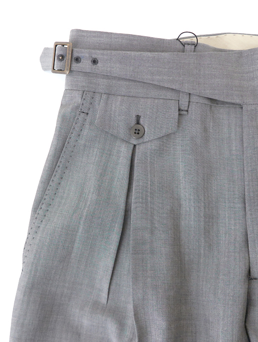 Massimo Corrado/マッシモ・コラード　ウールモヘア/2WAYトラウザーズ　mac520204-ライトグレー