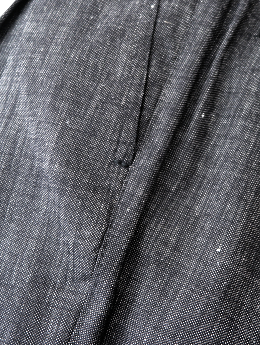 Massimo Corrado/マッシモ・コラード　ウールリネンコットン/ベルトレストラウザーズ　mac520205-ブラック