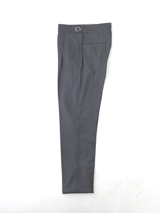 Massimo Corrado/マッシモ・コラード　ウール/ベルトレストラウザーズ　mac520206-グレーネイビー