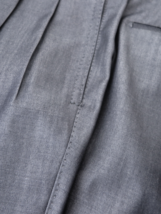 Massimo Corrado/マッシモ・コラード　ウール/ベルトレストラウザーズ　mac520206-グレーネイビー