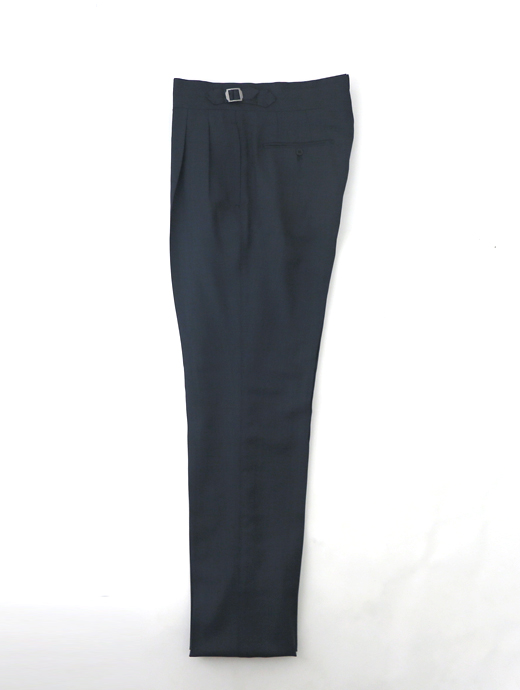 Massimo Corrado/マッシモ・コラード　ウールナイロン/ベルトレストラウザーズ　mac520207-ネイビーグレー