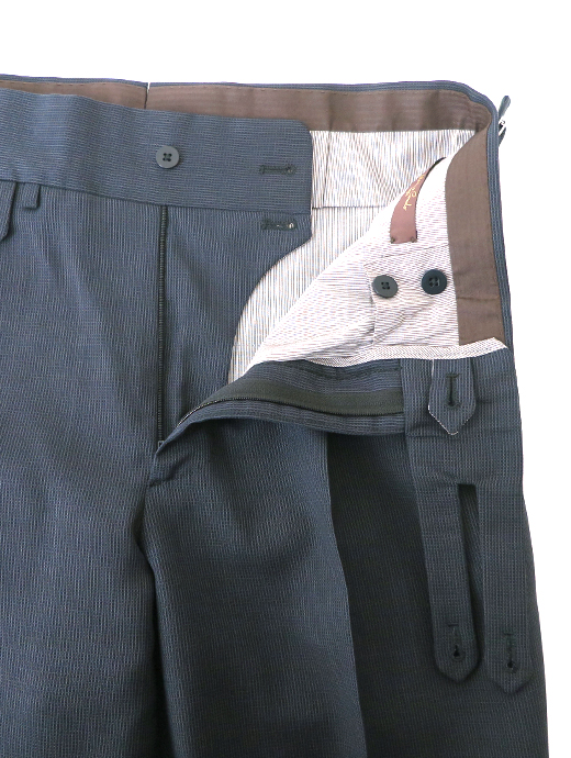 Massimo Corrado/マッシモ・コラード　ウールナイロン/ベルトレストラウザーズ　mac520207-ネイビーグレー