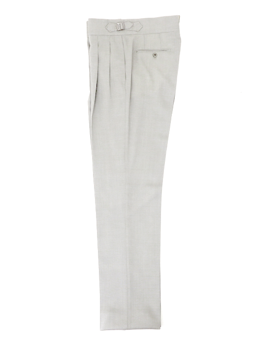 Massimo Corrado/マッシモ・コラード　ベルトレストラウザーズ ウィンザーモデル　mac520402-ライトグレー