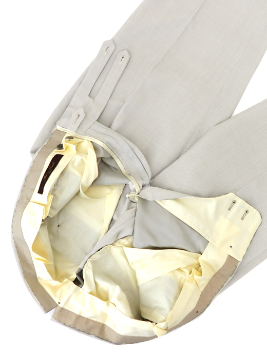 Massimo Corrado/マッシモ・コラード　ベルトレストラウザーズ ウィンザーモデル　mac520402-ライトグレー