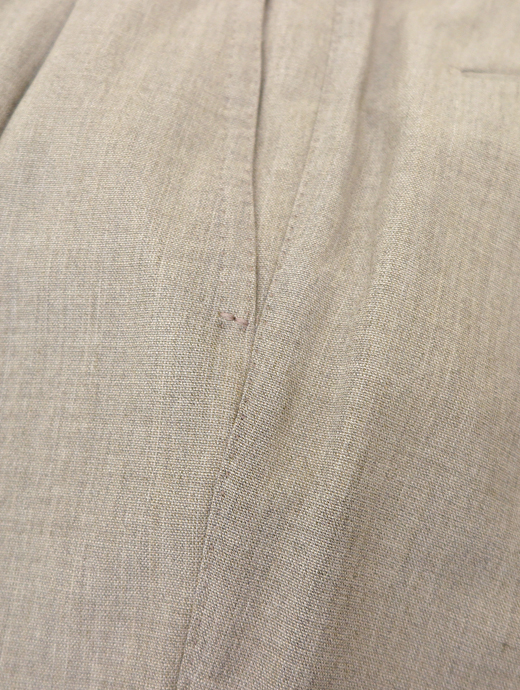 Massimo Corrado/マッシモ・コラード　ベルトレストラウザーズ/ウィンザーモデル　mac520404-ライトカーキ