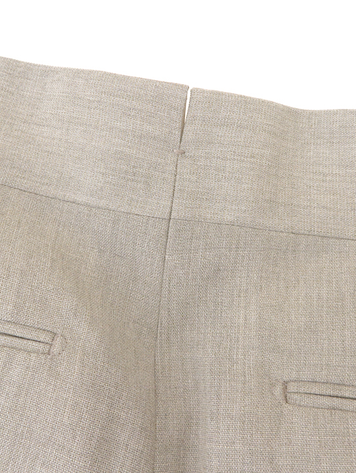 Massimo Corrado/マッシモ・コラード　ベルトレストラウザーズ/ウィンザーモデル　mac520404-ライトカーキ