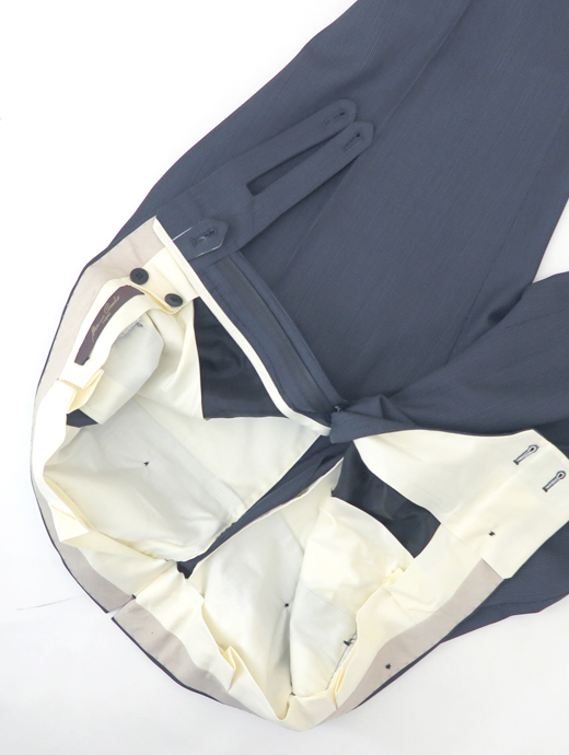 Massimo Corrado/マッシモ・コラード　ベルトレストラウザーズ/ウィンザーモデル　mac520405-ネイビー