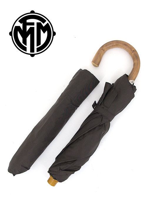 Maglia Francesco/マリア・フランチェスコ　ハンドメイド傘/折り畳み/チェストナッツハンドル　maf402210-ブラウン