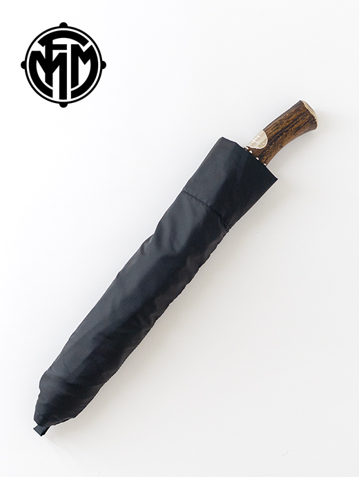Maglia Francesco マリア・フランチェスコ　ハンドメイド傘/折り畳み/鹿の角ハンドル　maf461009-ブラック