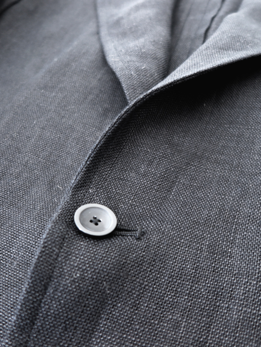 Moncao/モンサオ　リネンジャケット　mco520401-ブラック