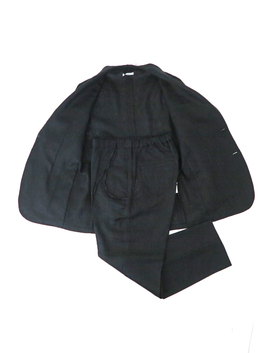Moncao/モンサオ　リネンジャケット　mco520401-ブラック
