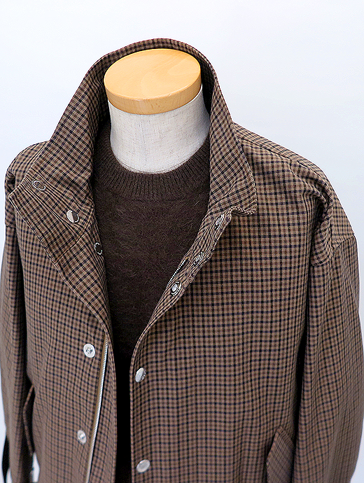 MACKINTOSH/マッキントッシュ　スタンドカラーブルゾン/ベージュ×ブラウン　mct521801-ベージュ×ブラウン