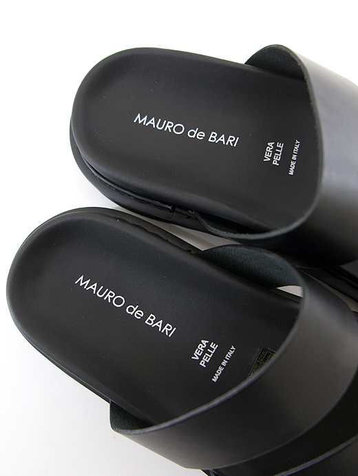 MAURO de BARI/マウロ・デ・バーリ　レザーサンダル　mdb440801-ブラック