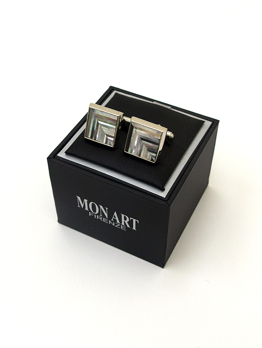 MON ART　モンアート　カフリンクス　moa321812-パール×シルバー