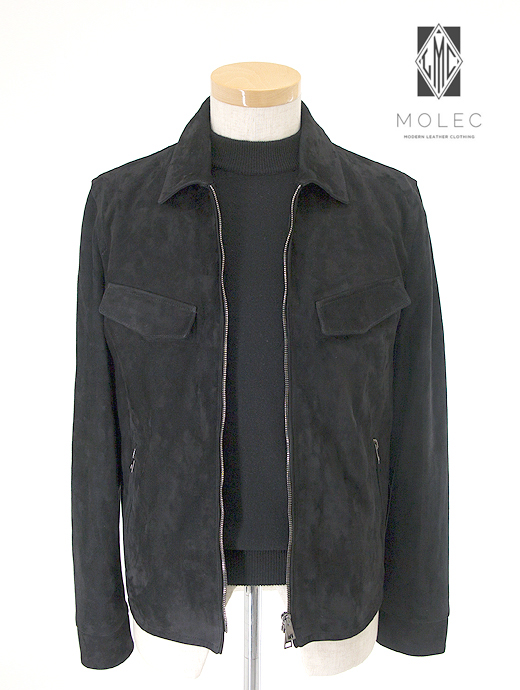MOLEC/モレック　ラムスエードジャケット　mol441801-ブラック