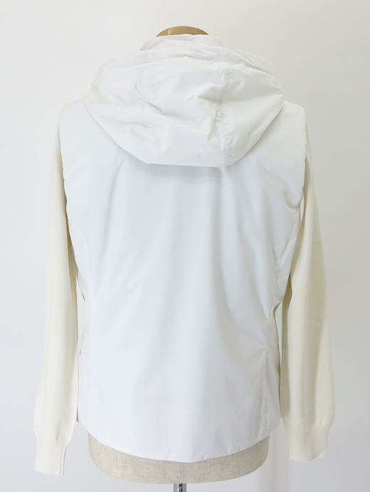 MOORER/ムーレー　撥水フーデッドベスト/LUIS-STP　moo502402-ホワイト