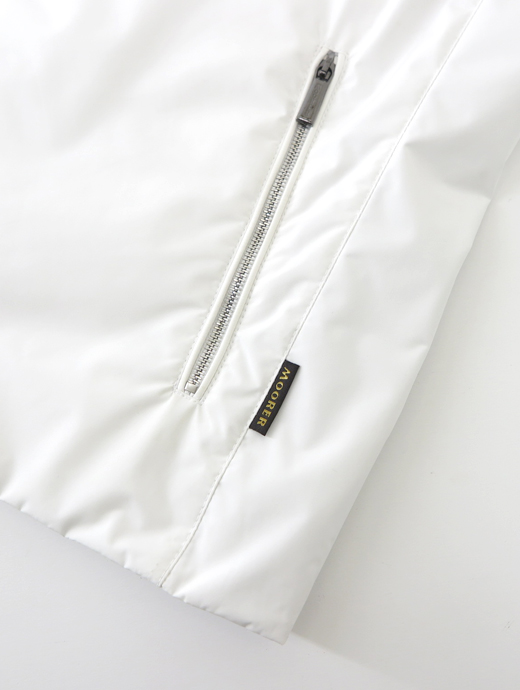 MOORER/ムーレー　撥水フーデッドベスト/LUIS-STP　moo502402-ホワイト