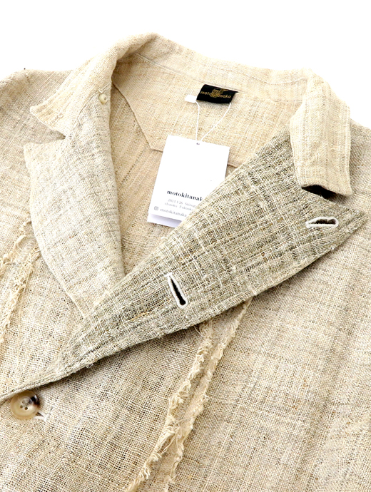 Motokitanaka/ヘンプジャケット　ヘンプジャケット　mot520401-ベージュ