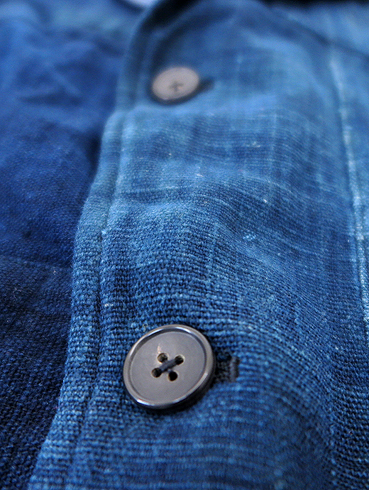 Motokitanaka/ヴィンテージ藍染コットンジャケット　ヴィンテージ藍染コットンジャケット　mot520802-藍