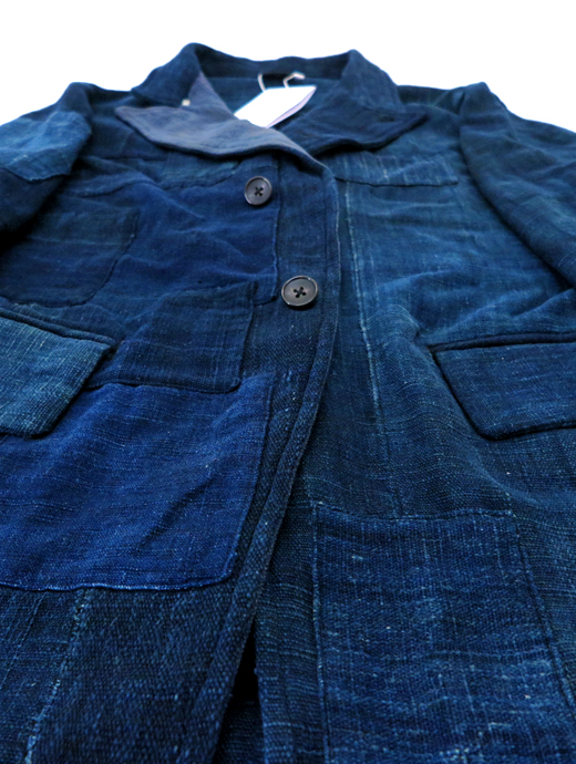 Motokitanaka/ヴィンテージ藍染コットンジャケット　ヴィンテージ藍染コットンジャケット　mot520802-藍
