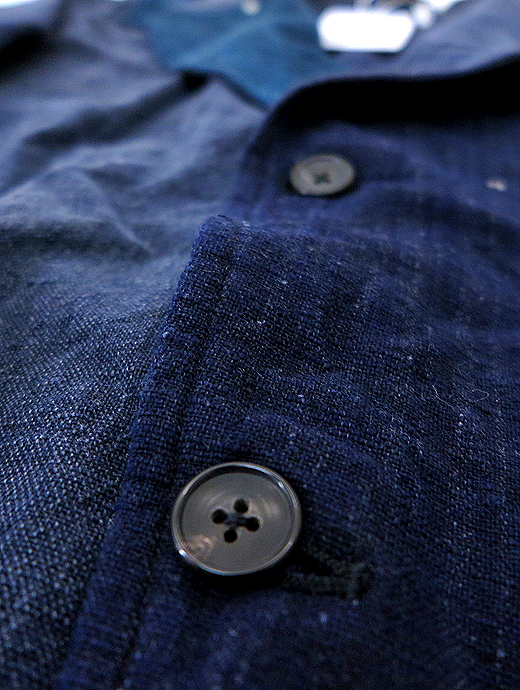 Motokitanaka/ヴィンテージ藍染コットンジャケット　ヴィンテージ藍染コットンジャケット　mot520803-藍