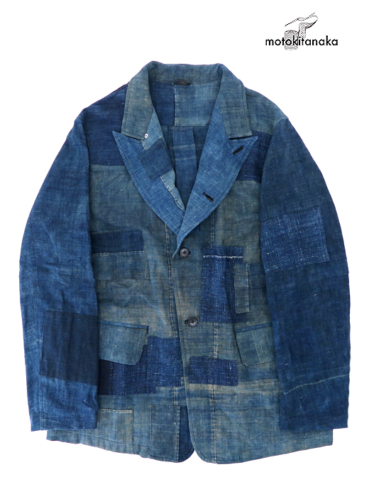 Motokitanaka/ヴィンテージ藍染コットンジャケット　ヴィンテージ藍染コットンジャケット　mot520804-藍染