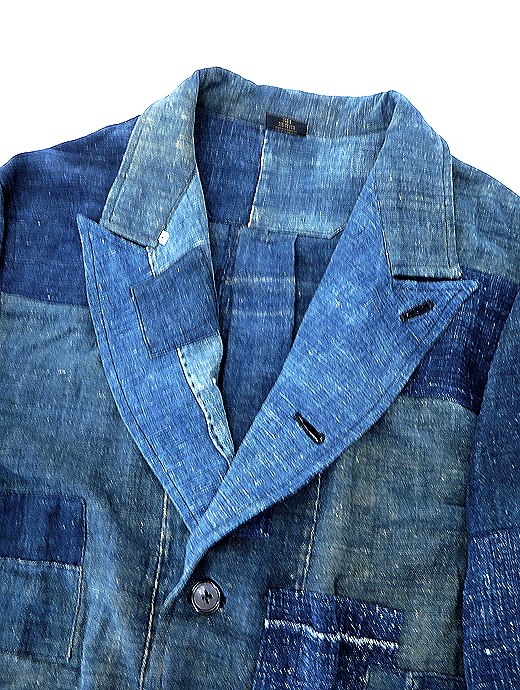 Motokitanaka/ヴィンテージ藍染コットンジャケット　ヴィンテージ藍染コットンジャケット　mot520804-藍染