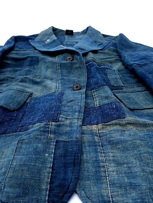 Motokitanaka/ヴィンテージ藍染コットンジャケット　ヴィンテージ藍染コットンジャケット　mot520804-藍染