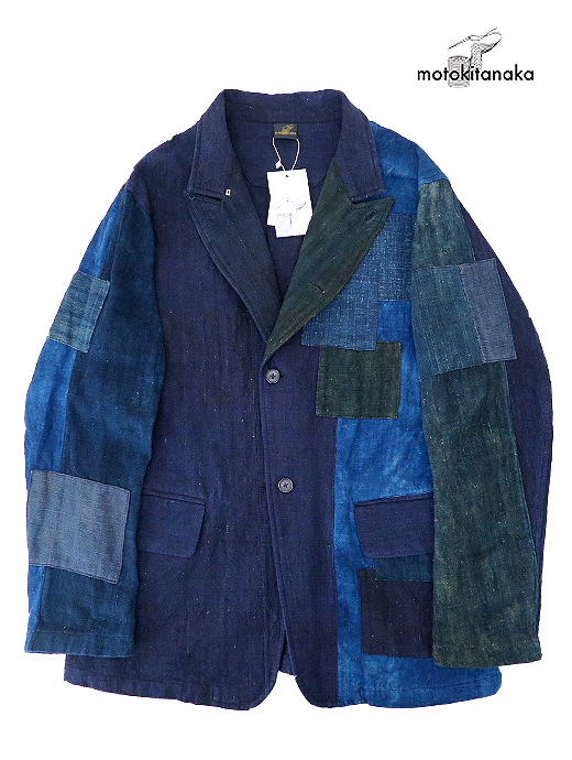 Motokitanaka/ヴィンテージ藍染コットンジャケット　ヴィンテージ藍染コットンジャケット　mot520805-藍染