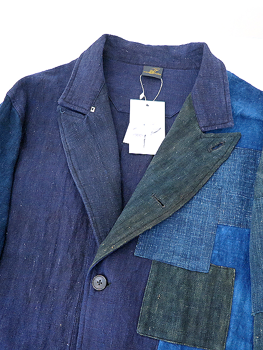 Motokitanaka/ヴィンテージ藍染コットンジャケット　ヴィンテージ藍染コットンジャケット　mot520805-藍染