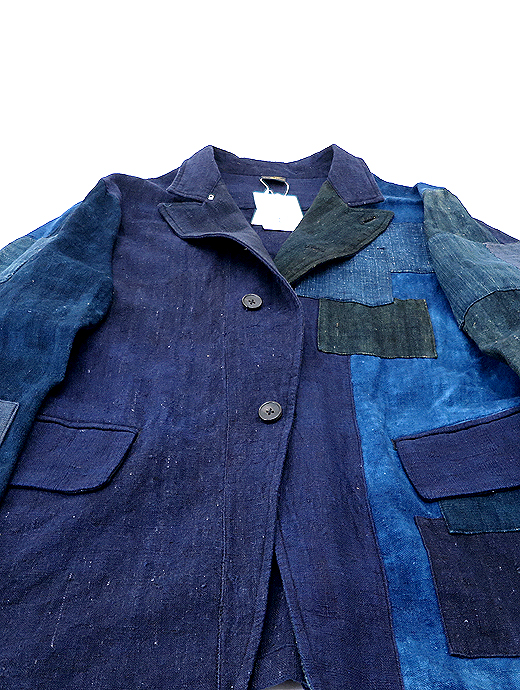 Motokitanaka/ヴィンテージ藍染コットンジャケット　ヴィンテージ藍染コットンジャケット　mot520805-藍染