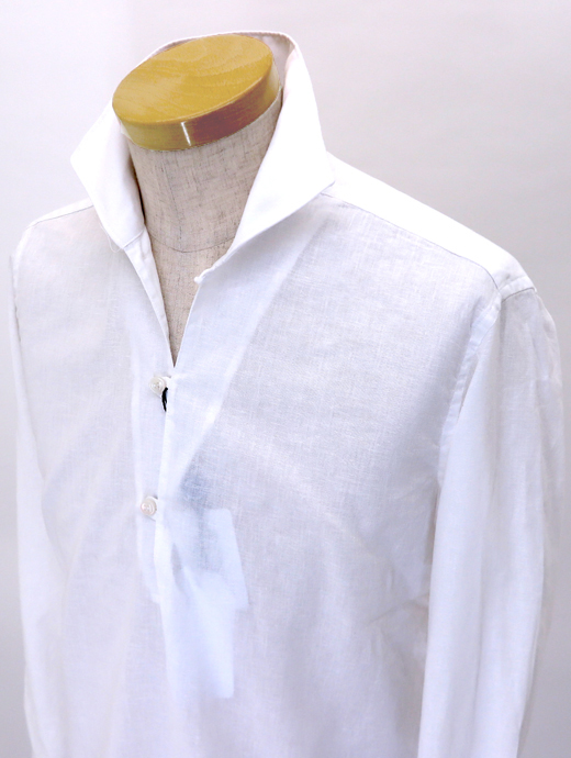 ORIAN/オリアン　プルオーバーカプリシャツ　ori520401-ホワイト