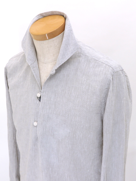 ORIAN/オリアン　プルオーバーカプリシャツ　ori520402-ライトグレー