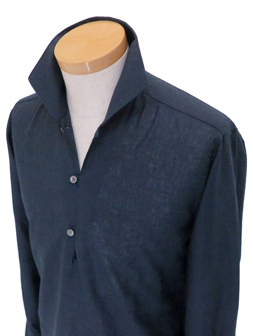 ORIAN/オリアン　プルオーバーカプリシャツ　ori520404-ブラック