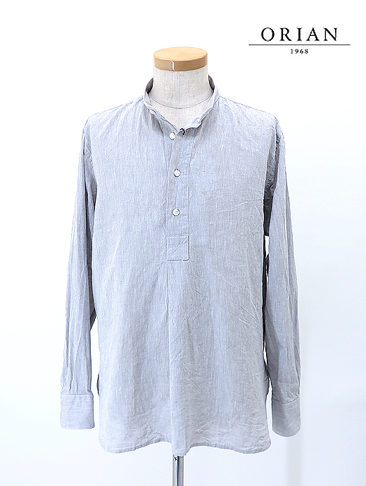ORIAN/オリアン　プルオーバーシャツ　ori520803-ライトグレー