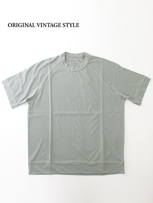 Original Vintage Style/オリジナルヴィンテージスタイル　Tシャツ/半袖カットソー/ラグランスリーブ　ovs500805-グレイッシュグリーン