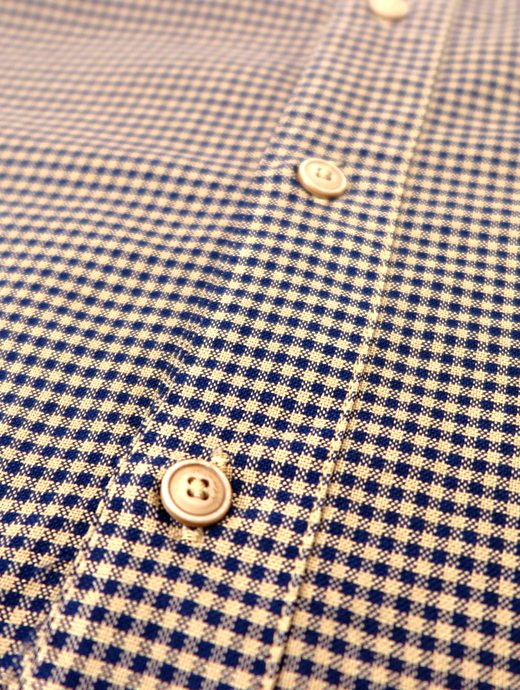 Original Vintage Style/オリジナルヴィンテージスタイル　オープンカラーシャツ　ovs520603-ネイビー×ベージュ