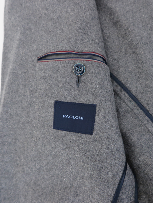 PAOLONI/パオローニ　カシミアジャージージャケット　pao442001-グレー