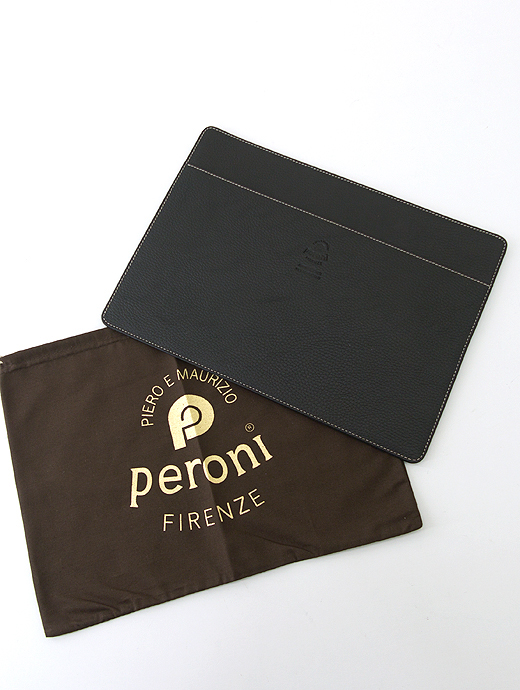 Peroni/ペローニ　ROOT DESIGN A4レザードキュメントケース　per440201-ブラック