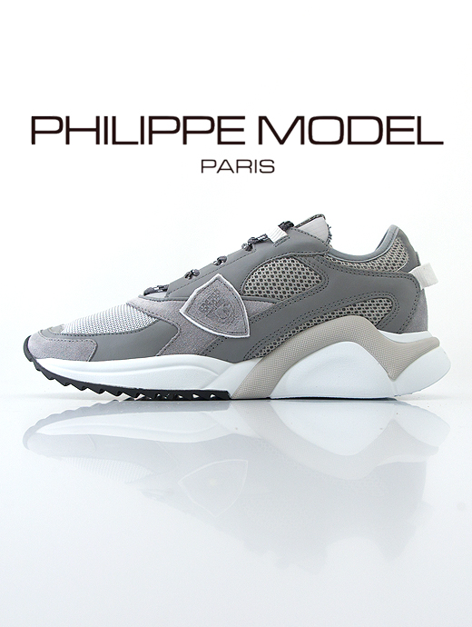 PHILIPPE MODEL/フィリップ・モデル　レザースニーカー/EZEWK　phi401601-グレー