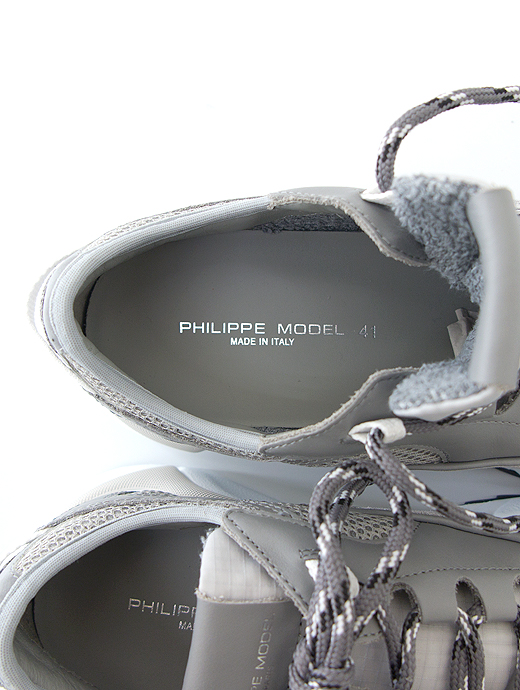 PHILIPPE MODEL/フィリップ・モデル　レザースニーカー/EZEWK　phi401601-グレー