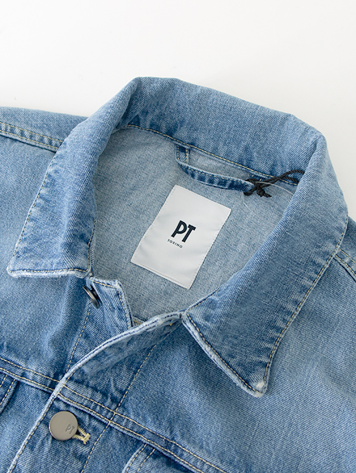 PT TORINO DENIM/ピーティートリノデニム　Gジャン/デニムジャケット/ストレッチウォッシュドデニム　pt500801-ウォッシュドブルー