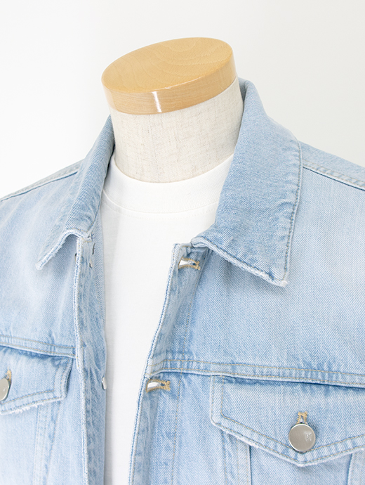 PT TORINO DENIM/ピーティートリノデニム　Gジャン/デニムジャケット/ストレッチブリーチドデニム　pt500802-ブリーチドブルー