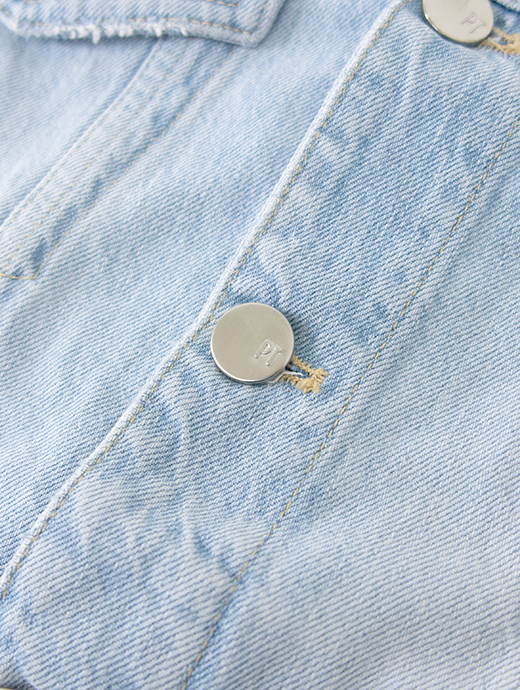 PT TORINO DENIM/ピーティートリノデニム　Gジャン/デニムジャケット/ストレッチブリーチドデニム　pt500802-ブリーチドブルー