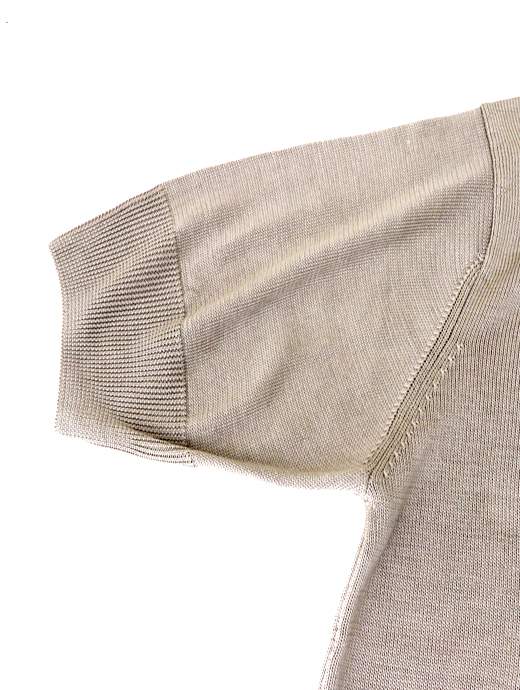 RENCONTRANT/レンコントラント　シルククルーネックニット　rct520201-ベージュ