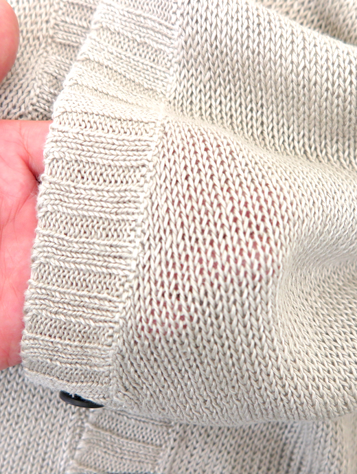 RENCONTRANT/レンコントラント　リネンカーディガン　rct520203-ベージュ