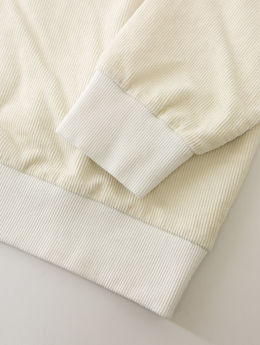 SOKO NI INAI　クルーネックスウェット/ストレッチコーディロイ　sni502201-エクリュ